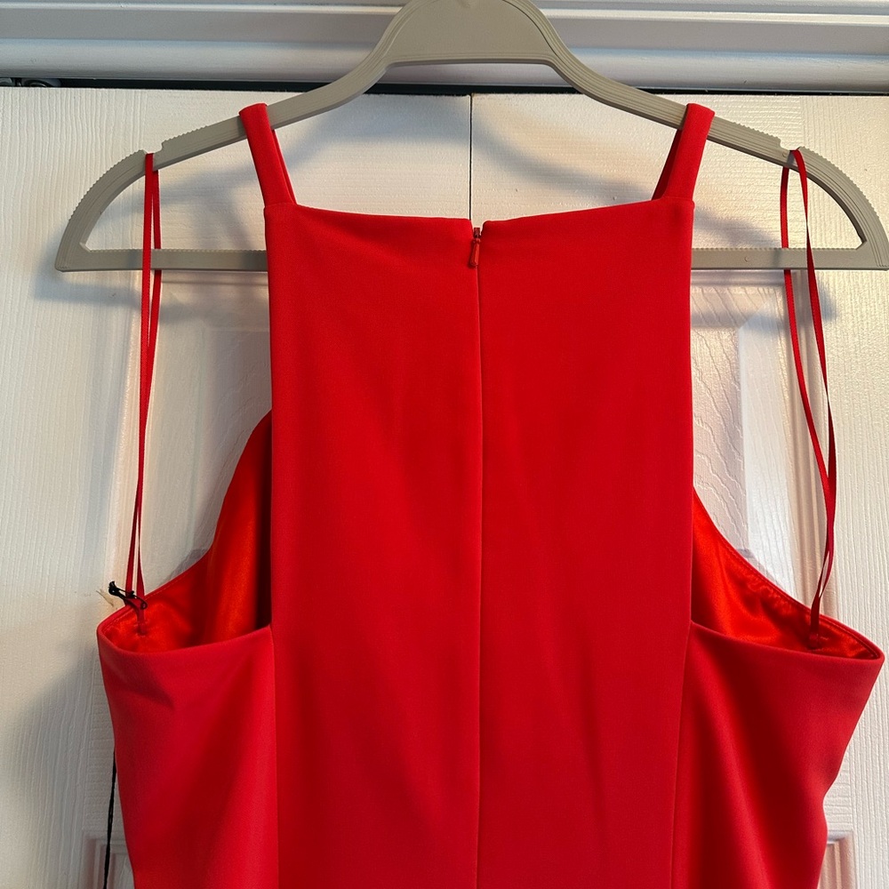 Jay Godfrey fitting sleeveless red dress with asymmetrical hemline size 8 ( new) - Picture 9 of 12